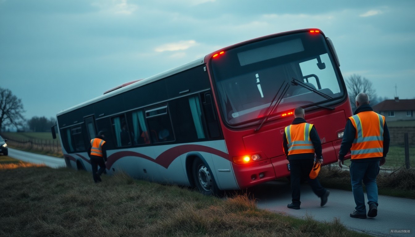 Szlovákiai buszbaleset: magyarok is utaztak a felborult járművön